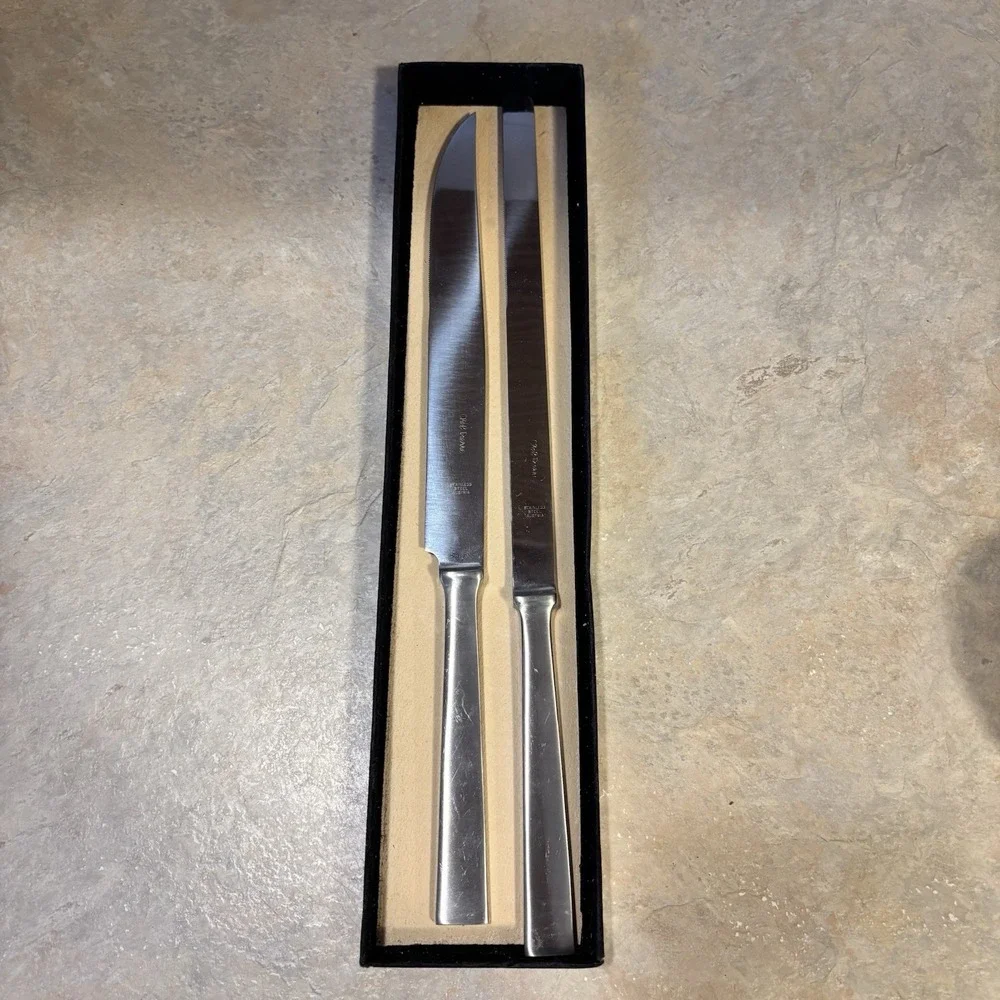 Vintage Chef Pierre Hot Forged Stainless Steel Carving & Steak Knife Set Of 2
